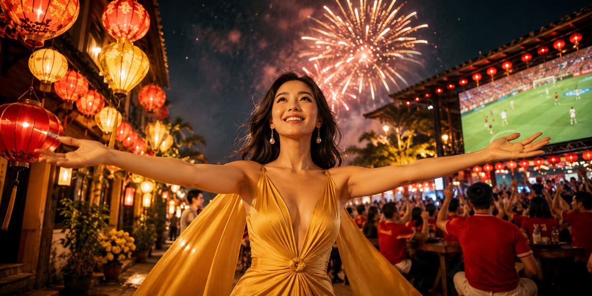 Khung cảnh Hội An lung linh với đèn lồng, biểu tượng văn hóa Việt Nam kết hợp trải nghiệm giải trí